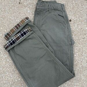 Carhartt flannel lined carpenter pants